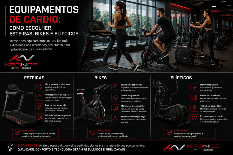 Equipamentos de Cardio: Como Escolher Esteiras, Bikes e Elípticos