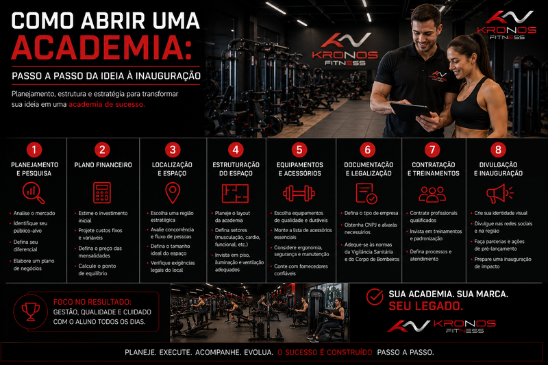 Como Abrir uma Academia: Passo a Passo da Ideia à Inauguração