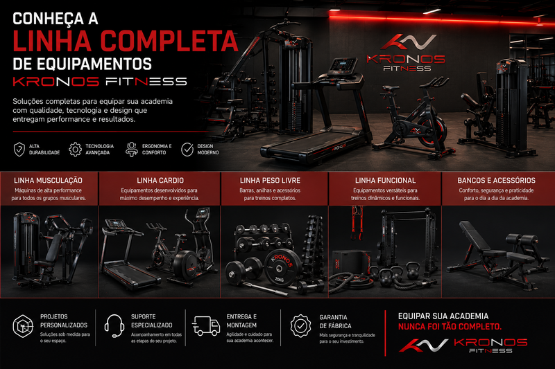 Conheça a Linha Completa de Equipamentos Kronos Fitness