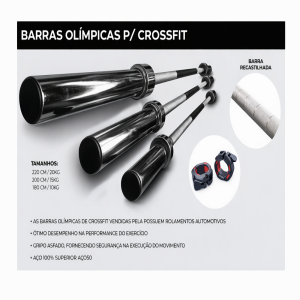 BARRA OLIMPICA CROSSFIT INOX (20KG) 2,20 MT