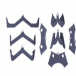 Conjunto com 8 Extensores de Exercício