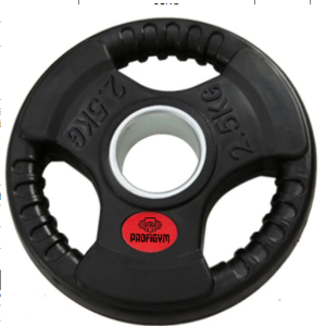 Anilha Preta 3 Pegadas emborrachada - 20KG